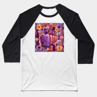 Purple Flame Goddess Baseball T-Shirt